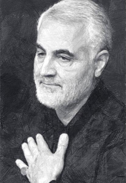 بهترین عکس سردار سلیمانی نقاشی