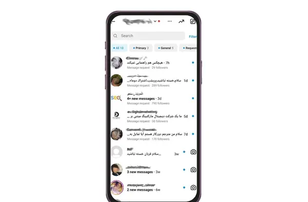 عکس تعداد دایرکت زیاد