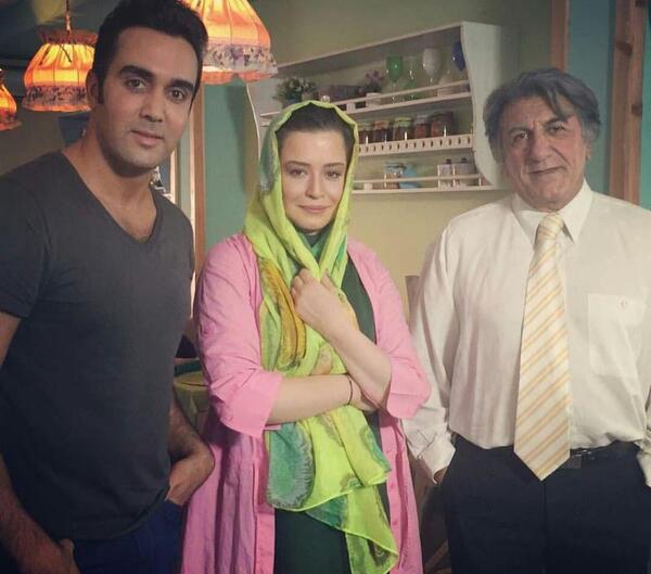 عکس پشت صحنه کیمیا قسمتی که آرش کیمیا را زد