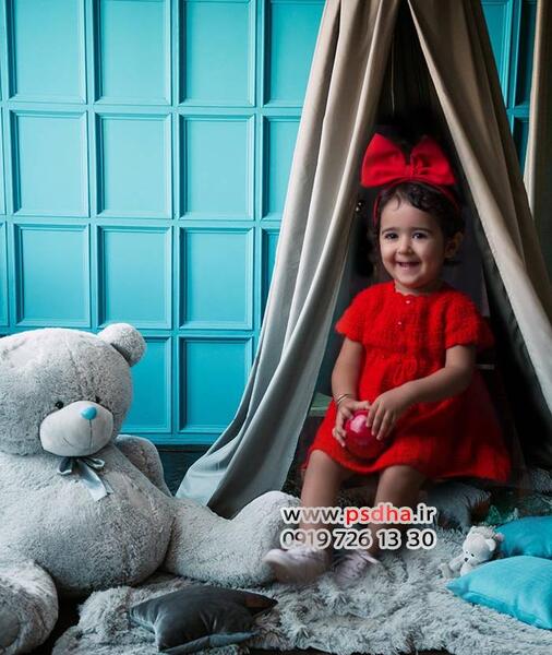 پشت صحنه برای عکس کودک