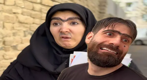 عکس پشت صحنه طنز ساسان و فاطی