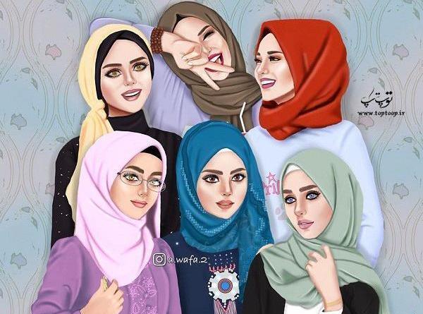 عکس دوستانه دخترانه ۶ نفره