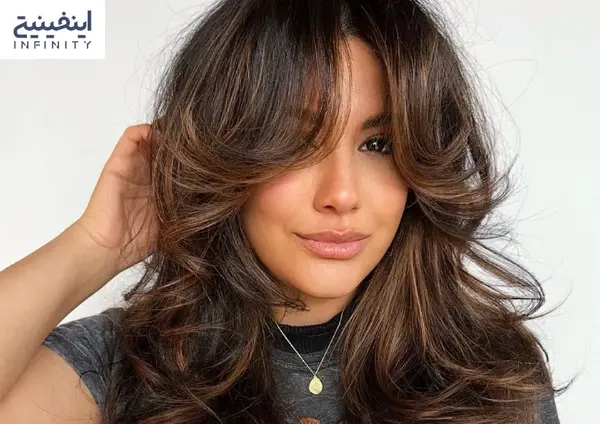 عکس موهای چتری بلند