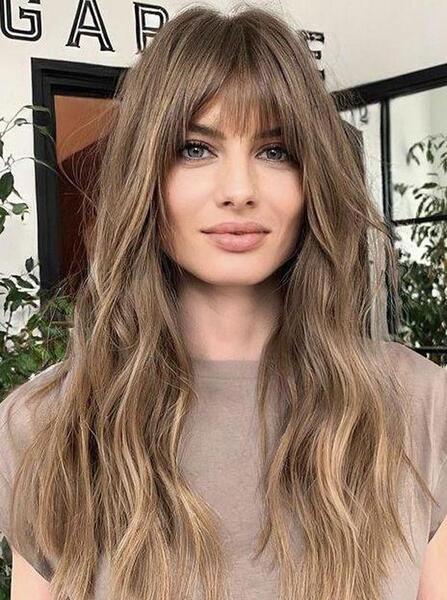 عکس موهای چتری بلند