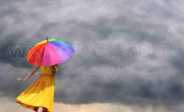 عکس فانتزی دختر با چتر