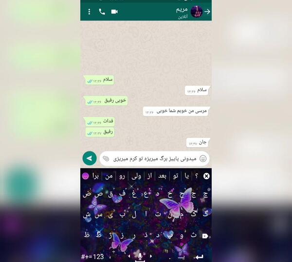 عکس فیک صفحه چت