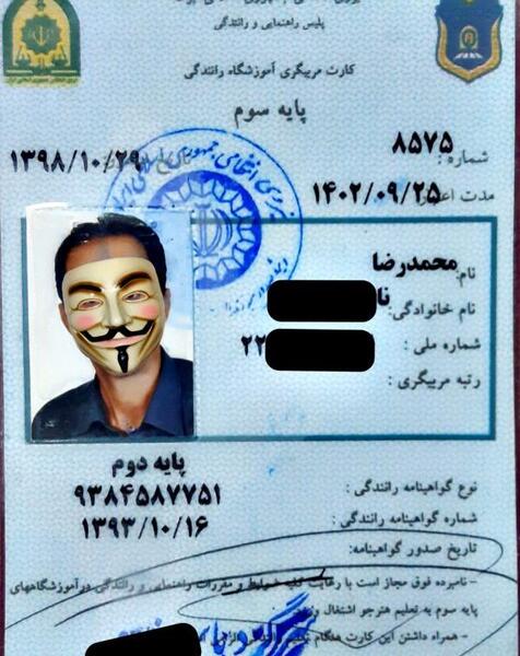 عکس گواهینامه رانندگی نی نی سایت