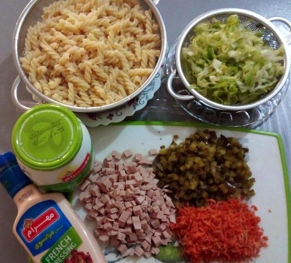 عکس سالاد ماکارونی نی نی سایت