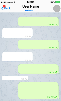 عکس صفحه چت تلگرام ایفون