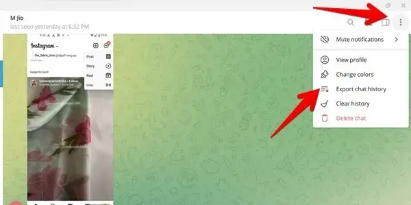 تغییر عکس صفحه چت تلگرام