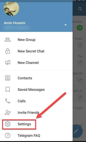 تغییر عکس صفحه چت تلگرام