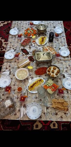 عکس سفره شام نی نی سایت