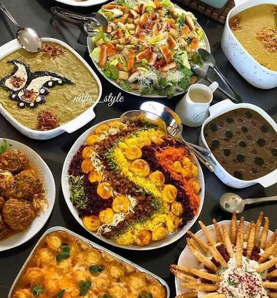 عکس سفره شام نی نی سایت