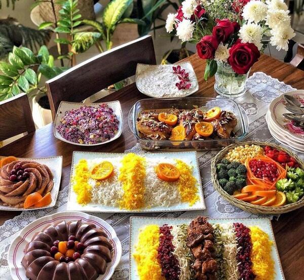 عکس سفره شام نی نی سایت