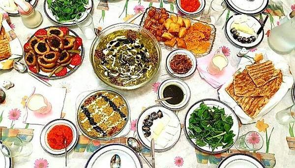 عکس سفره شام نی نی سایت