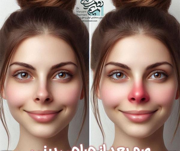 عکس قبل و بعد تزریق کورتون به بینی نی نی سایت