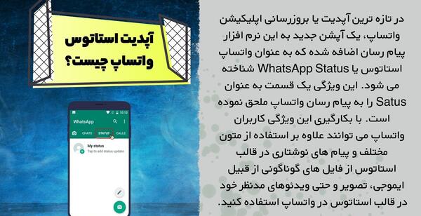 عکس بروزرسانی وضعیت در واتساپ چیست