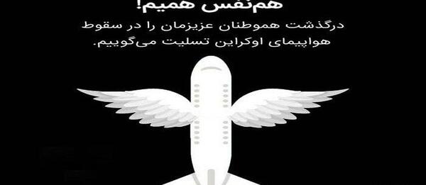 عکس استوری هواپیمای اوکراینی