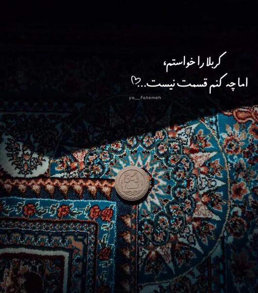 عکس استوری کربلا دلم برات تنگ شده