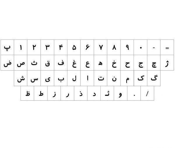 عکس کیبورد فارسی لپ تاپ اچ پی