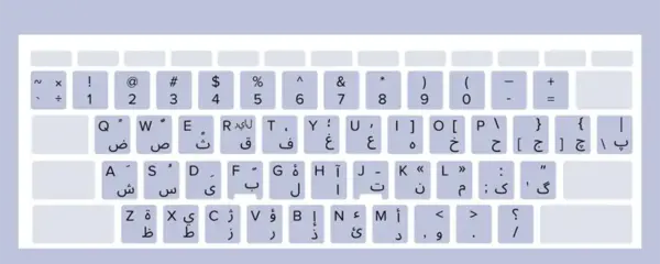 عکس کیبورد فارسی لپ تاپ hp