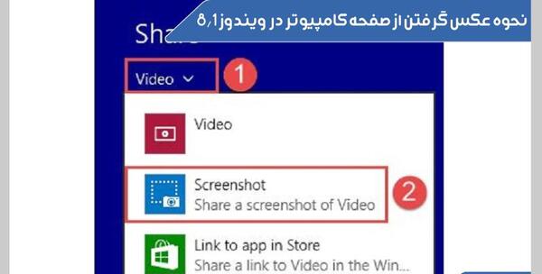 گرفتن عکس صفحه در لپ تاپ