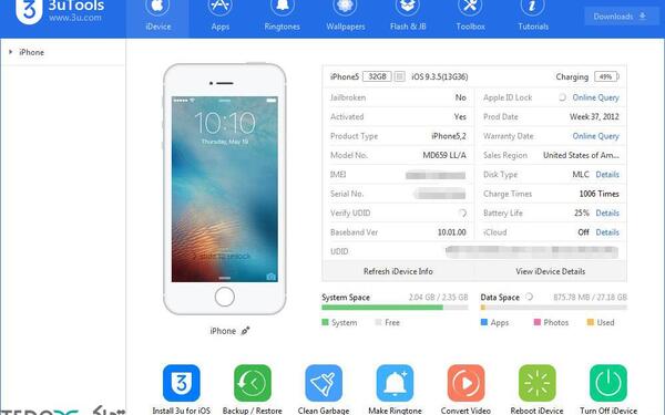 انتقال عکس از لپ تاپ به آیفون با 3utools