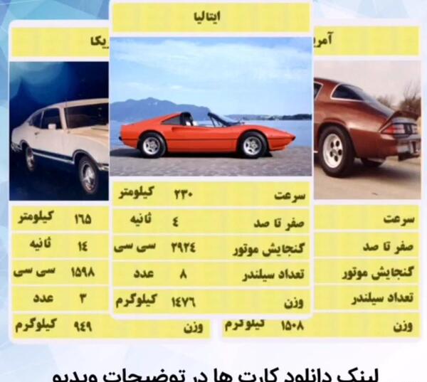 عکس کارت بازی های قدیمی