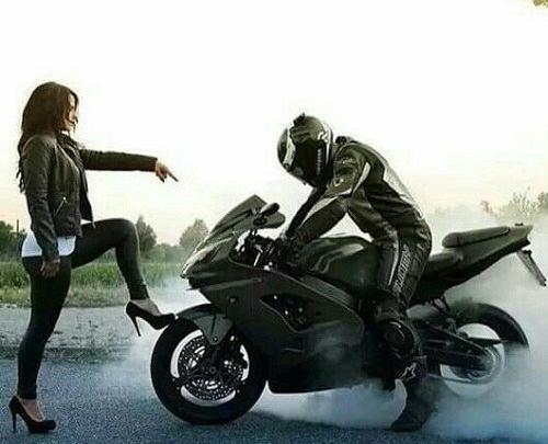 عکس موتور سنگین دونفره عاشقانه