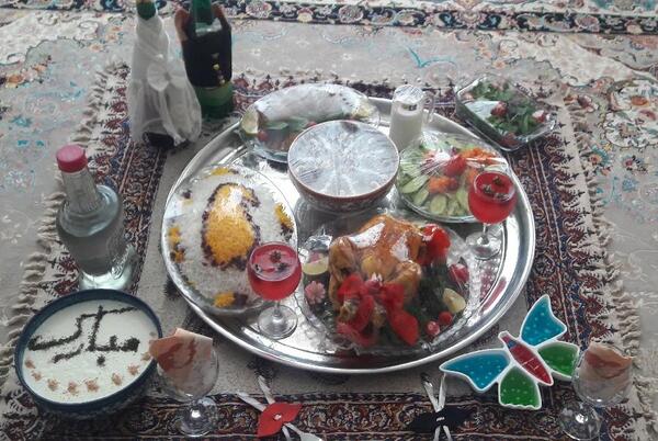 عکس سفره ناهار عروس