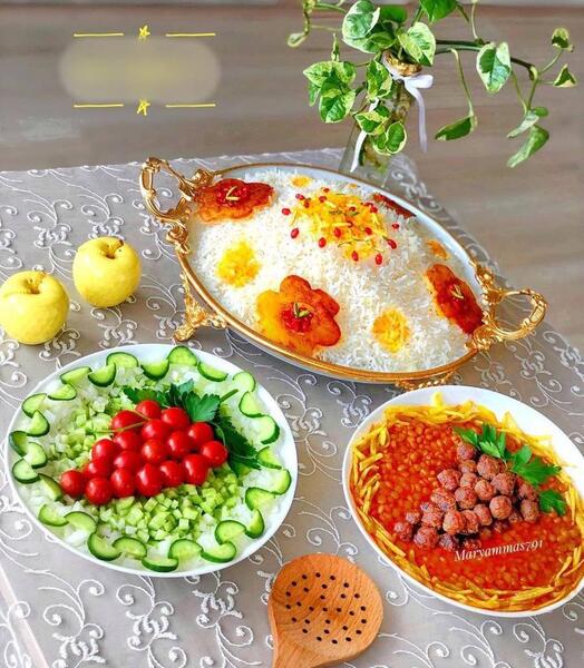 عکس سفره ناهار عروس