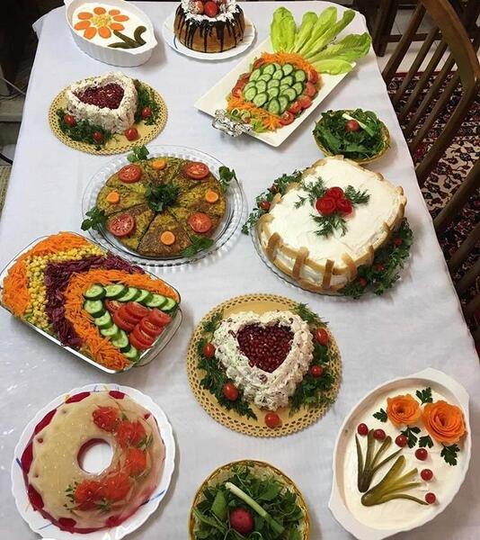 عکس سفره ناهار عروس