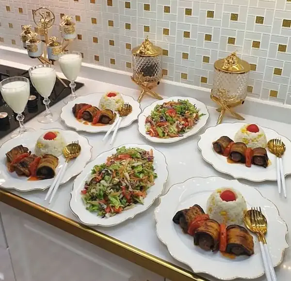 عکس سفره ناهار عروس