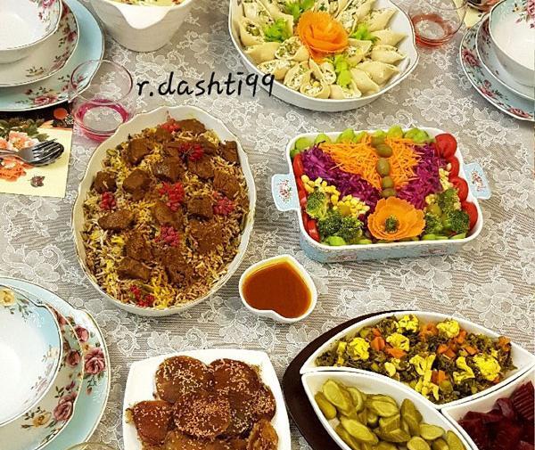 عکس سفره ناهار عروس