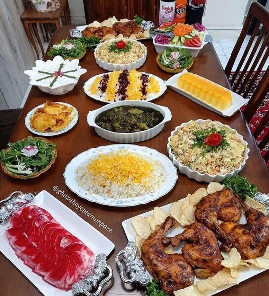 عکس سفره ناهار عروس