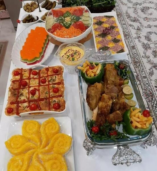 عکس سفره ناهار عروس
