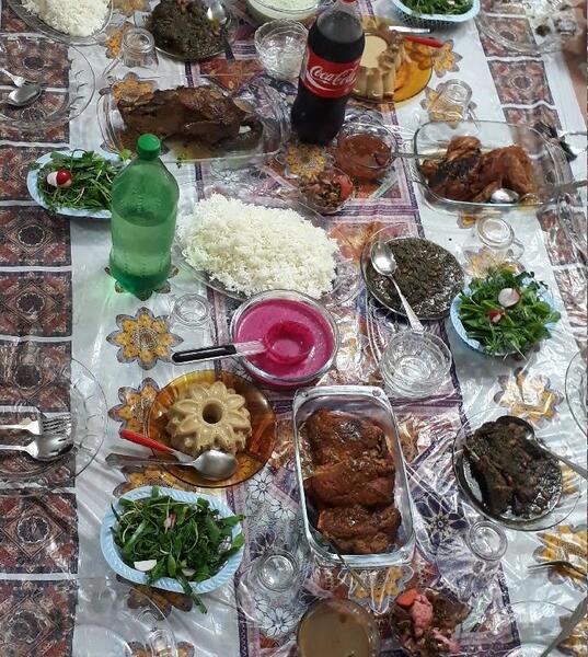 عکس سفره ناهار مهمانی
