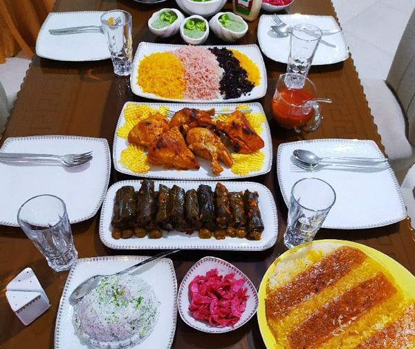 عکس سفره ناهار مهمانی