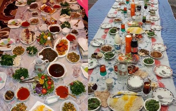 عکس سفره ناهار شیک