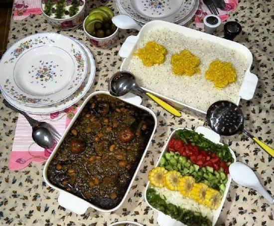 عکس سفره ناهار شیک