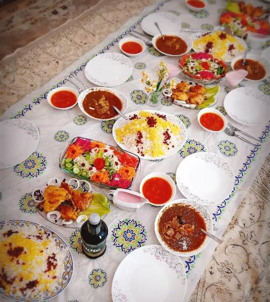عکس سفره ناهار شیک
