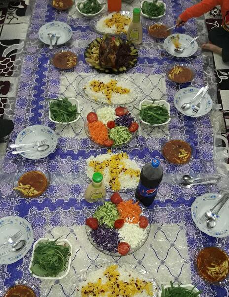 عکس فیک سفره غذا