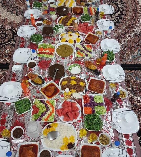 عکس فیک سفره غذا