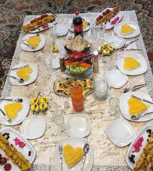عکس فیک سفره غذا