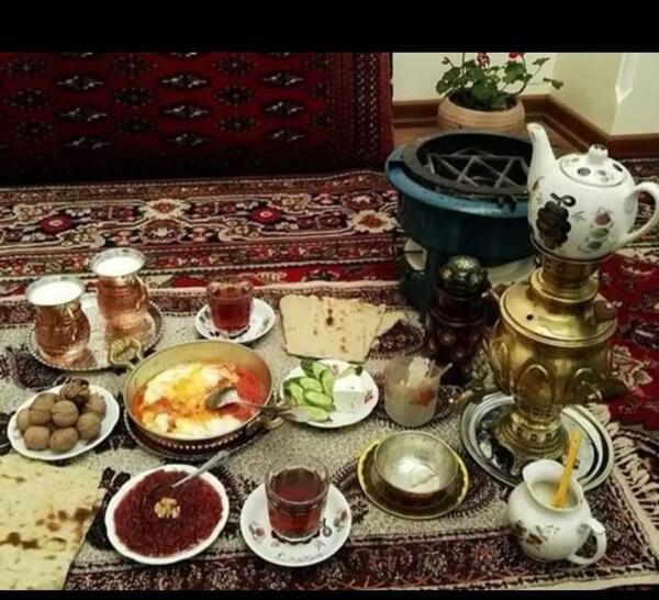عکس از سفره صبحانه ایرانی
