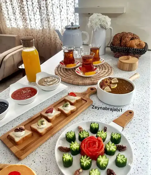 عکس سفره صبحانه شیک