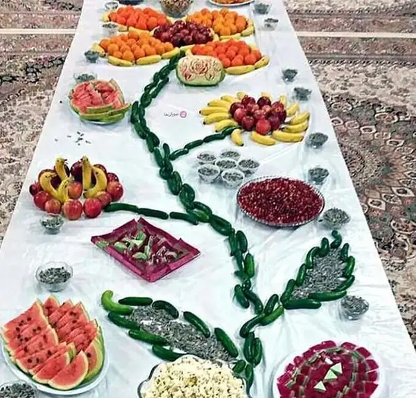 عکس سفره شام شیک
