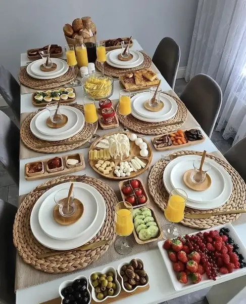 عکس سفره شام شیک
