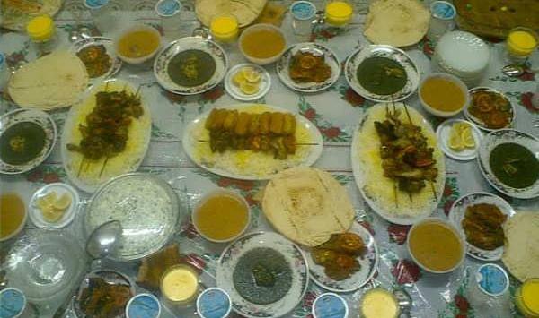 عکس سفره شام شیک