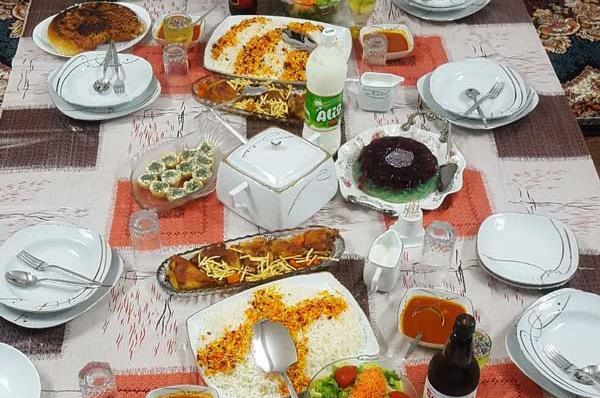 عکس سفره شام شیک
